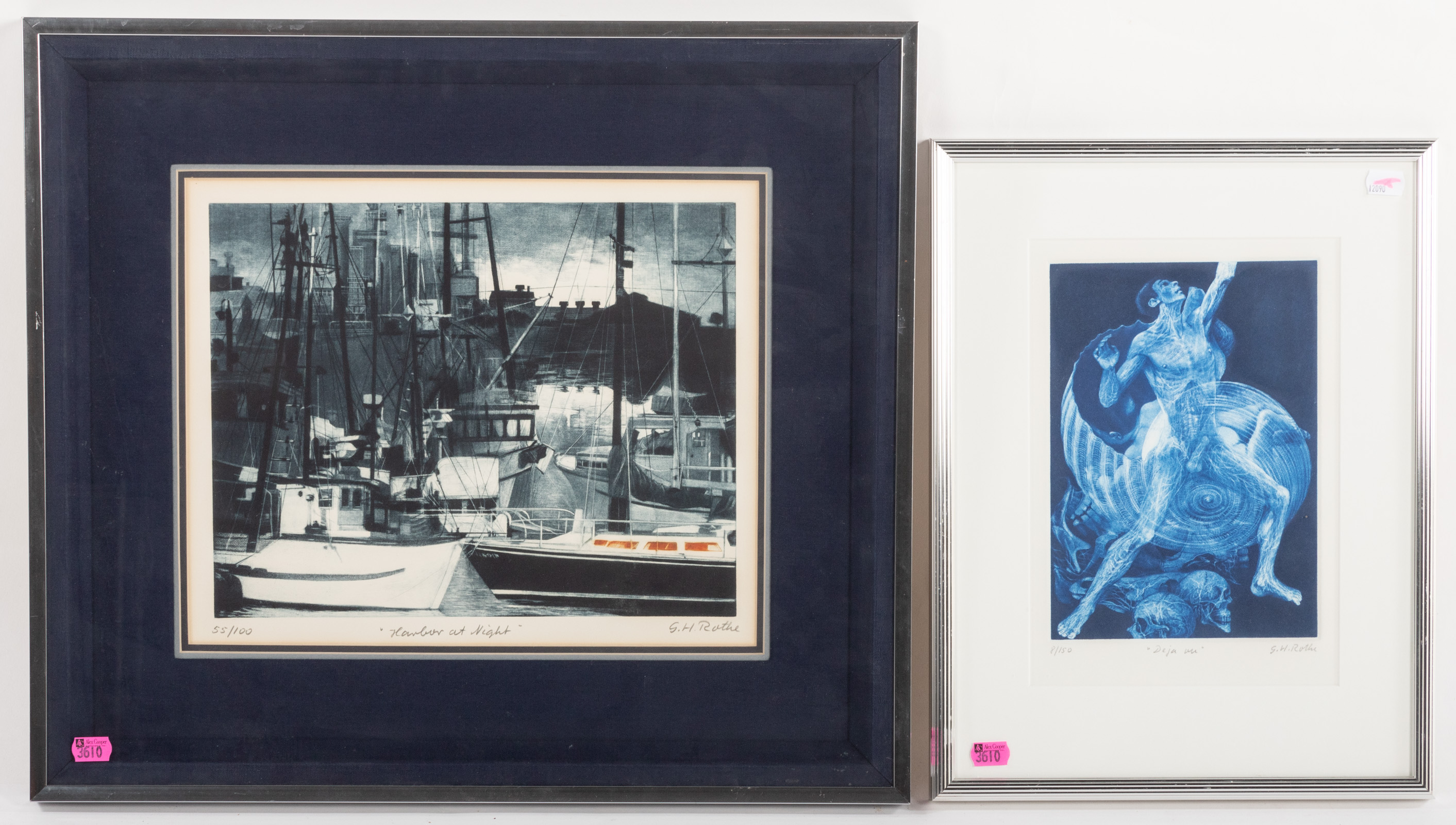GATJA HELGART ROTHE. TWO FRAMED
