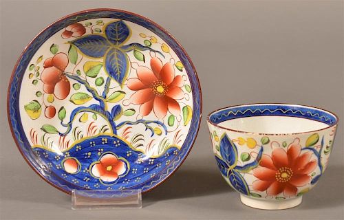 GAUDY DUTCH CHINA SUNFLOWER CUP AND