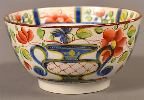 GAUDY DUTCH CHINA URN PATTERN WASTE