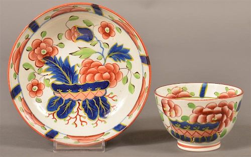 GAUDY DUTCH CHINA WAR BONNET CUP