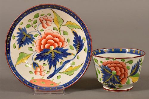 GAUDY DUTCH "GRAPE" PATTERN CUP AND
