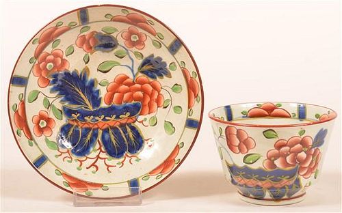 GAUDY DUTCH WAR BONNET CUP AND