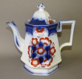 GAUDY WELSH IRONSTONE TEAPOT,