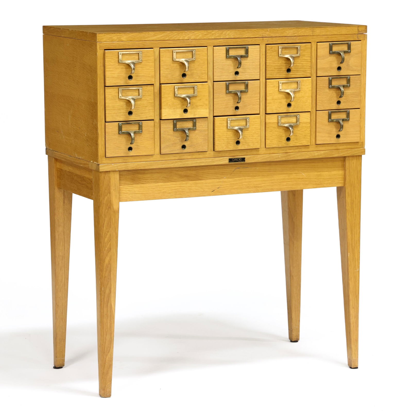 GAYLORD, VINTAGE OAK CARD CATALOG