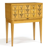 GAYLORD, VINTAGE OAK CARD CATA