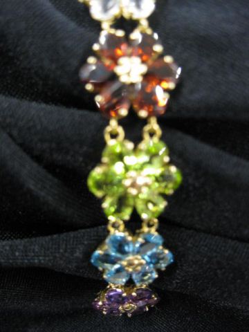 Gemstone Bracelet peridot blue