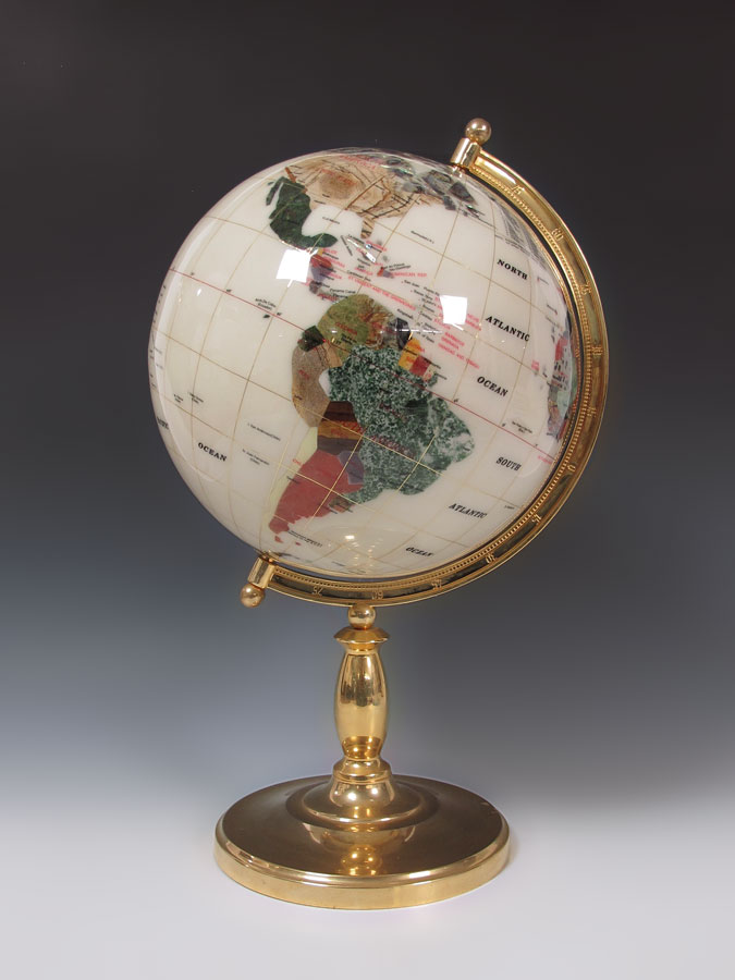 GEMSTONE GLOBE 23'' HIGH: