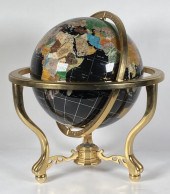 GEMSTONE GLOBE WITH COMPASS GO