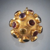 GEMSTONE "SPUTNIK" PENDANT  ½"