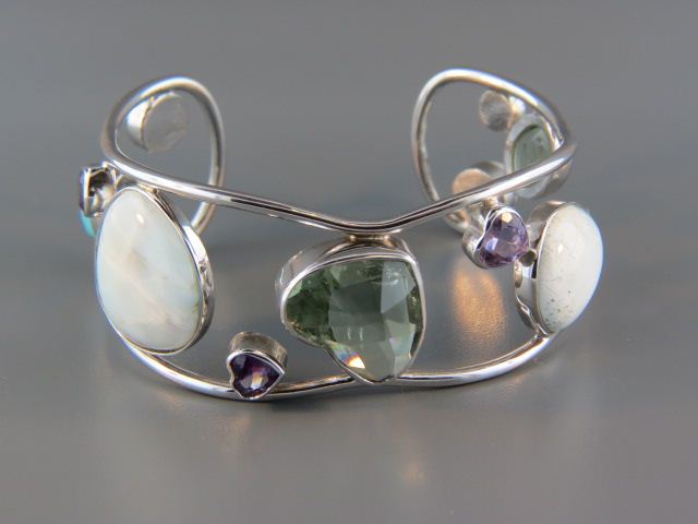 Gemstone & Sterling Bracelet with