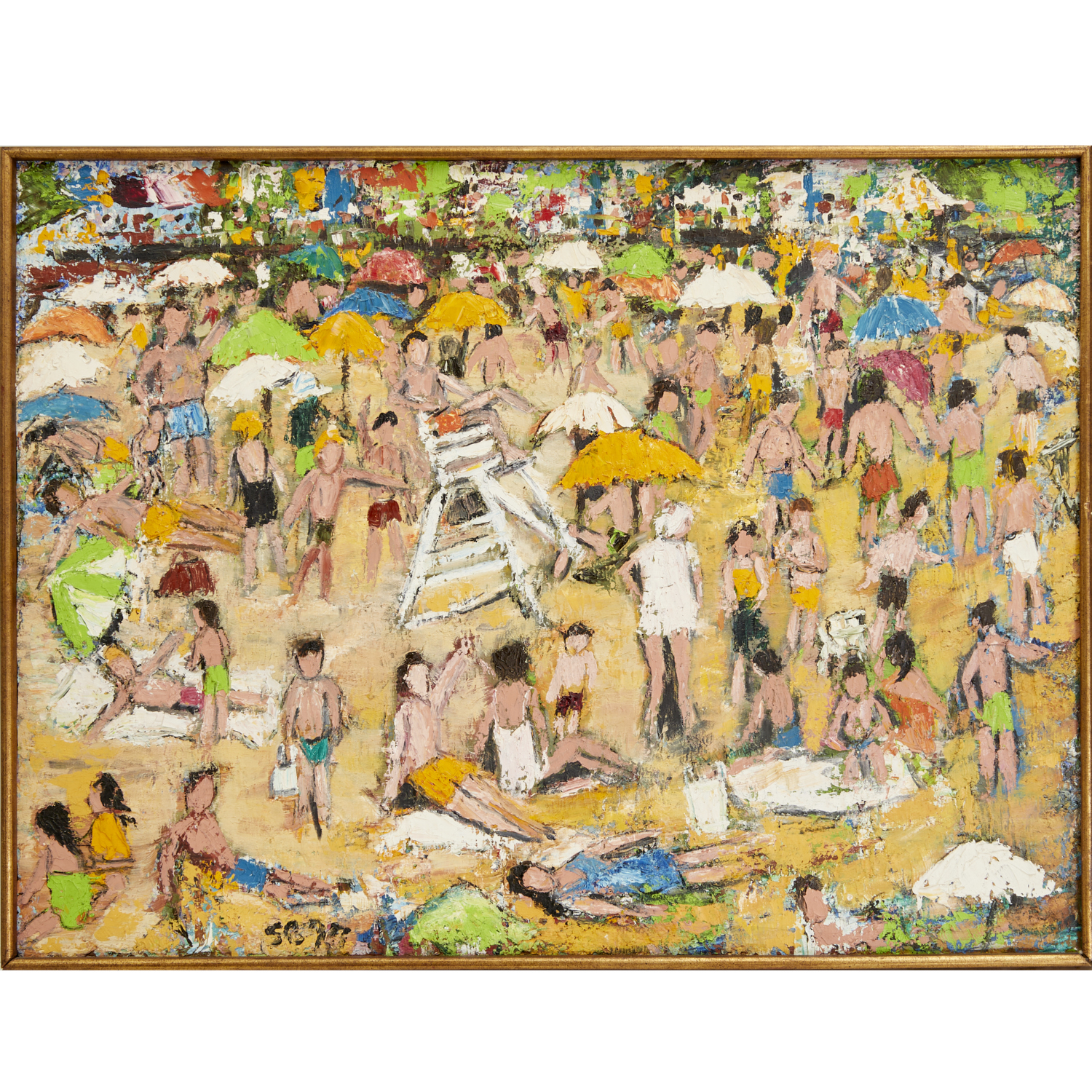 GEN PAUL (MANNER), BEACH, OIL ON