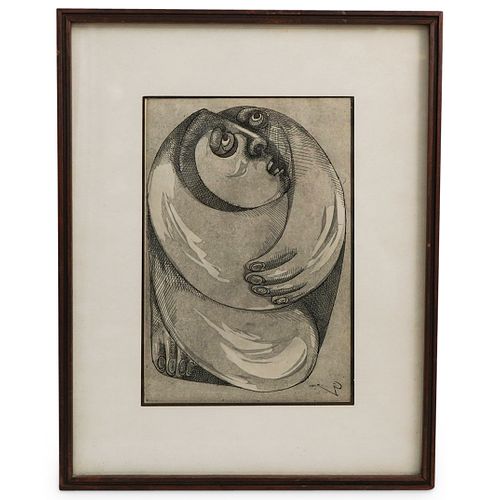 GENARO LUGO AQUATINT ON