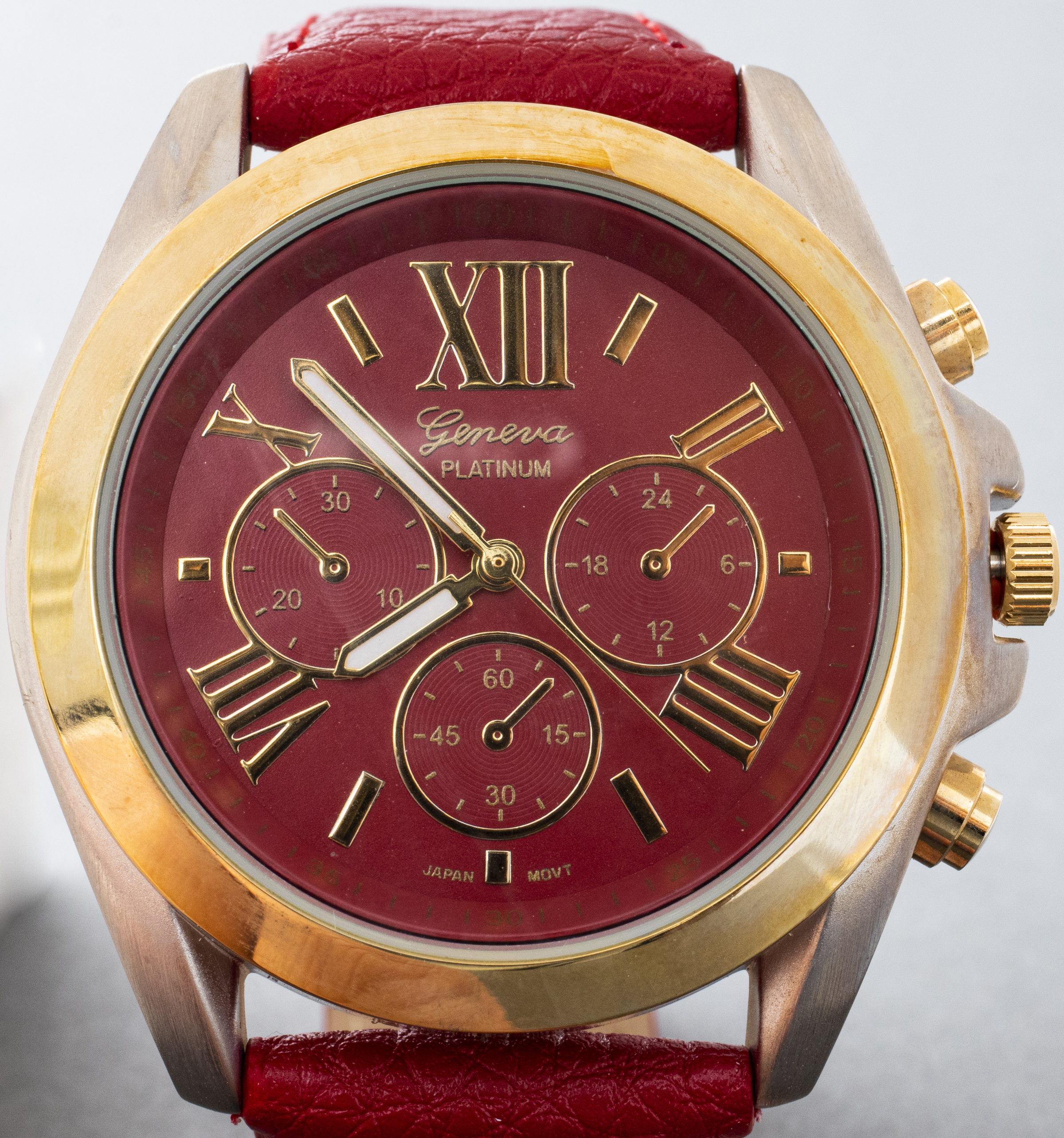 GENEVA PLATINUM RED AND MIXED METAL