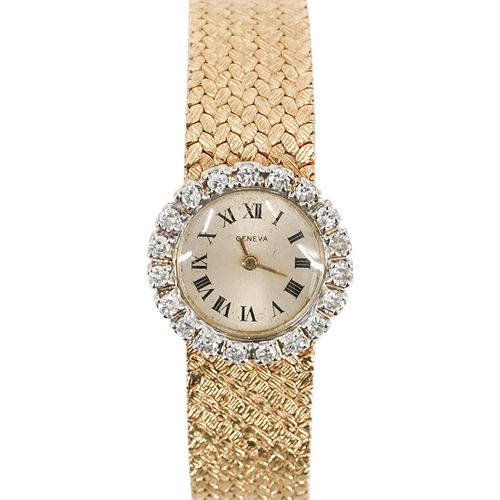 GENEVE 14K GOLD AND DIAMOND
