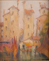 GENNARO FAVAI VIEW OF VENICE O