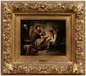 Genre painting signed "A. Coll