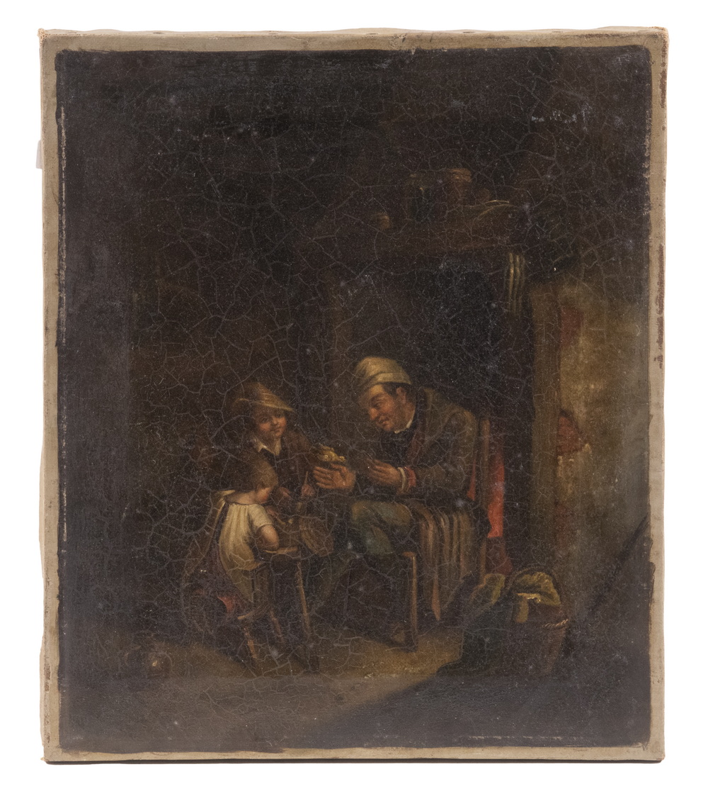 GENRE SCENE Man Capturing a Bird in