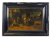 GENRE SCENE, OIL ON RIGID SUPP