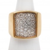 GENTLEMAN'S 22K YG PAVE DIAMON