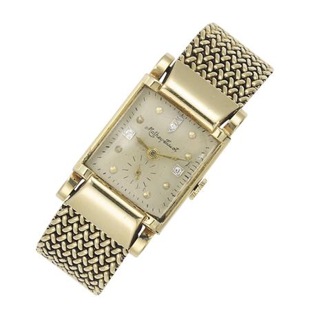 Gentlemans Gold Wristwatch 	 