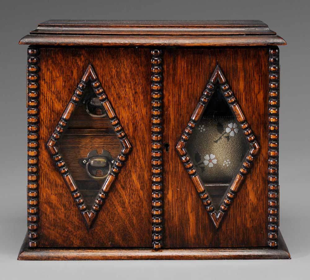 Gentleman's Oak Smoking Cabinet