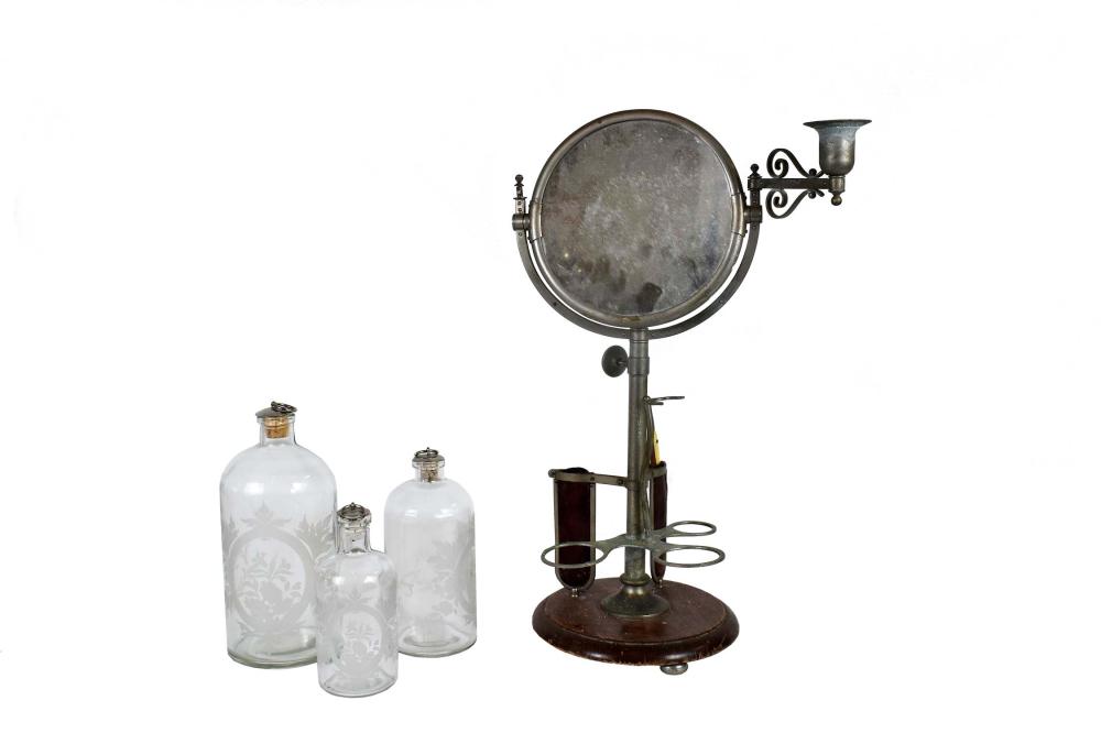 GENTLEMAN’S SHAVING STAND & THREE