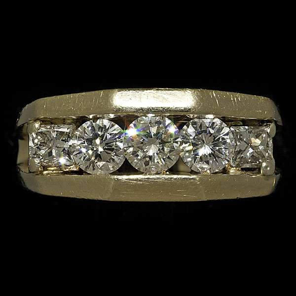 Gentleman's Step Diamond Ring A