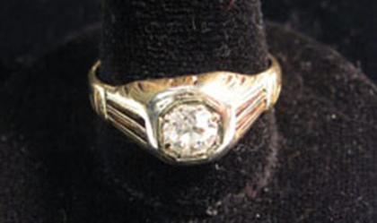 Gentleman's yellow gold and diamond