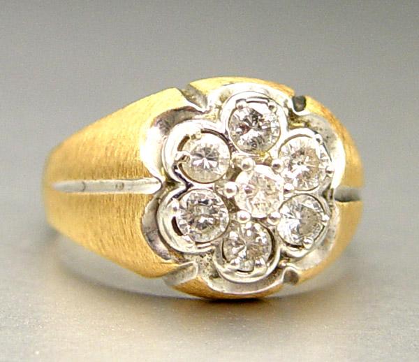 GENTS 14K 1.00 CTW DIAMOND RING: