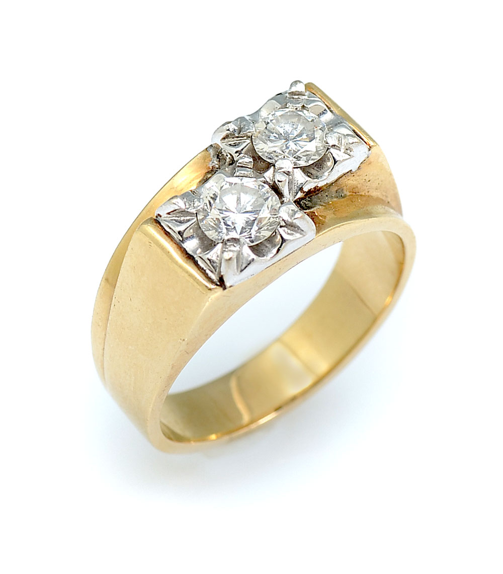 GENTS 14K 1.25 CTW DIAMOND RING: