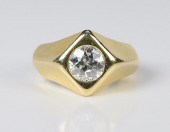 GENT'S 14K 1.57 CT OEC DIAMOND