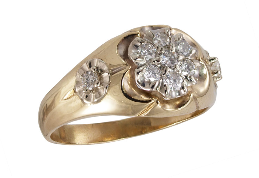 GENTS 14K .75 CTW DIAMOND RING: 14K