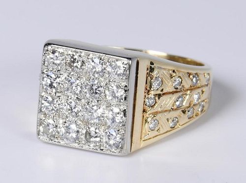 GENTS 14K DIAMOND FASHION RINGGents