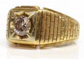 GENTS 14KT GOLD & 1.08CT LIGHT