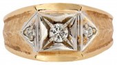 GENT'S 14KT YELLOW GOLD & DIAM