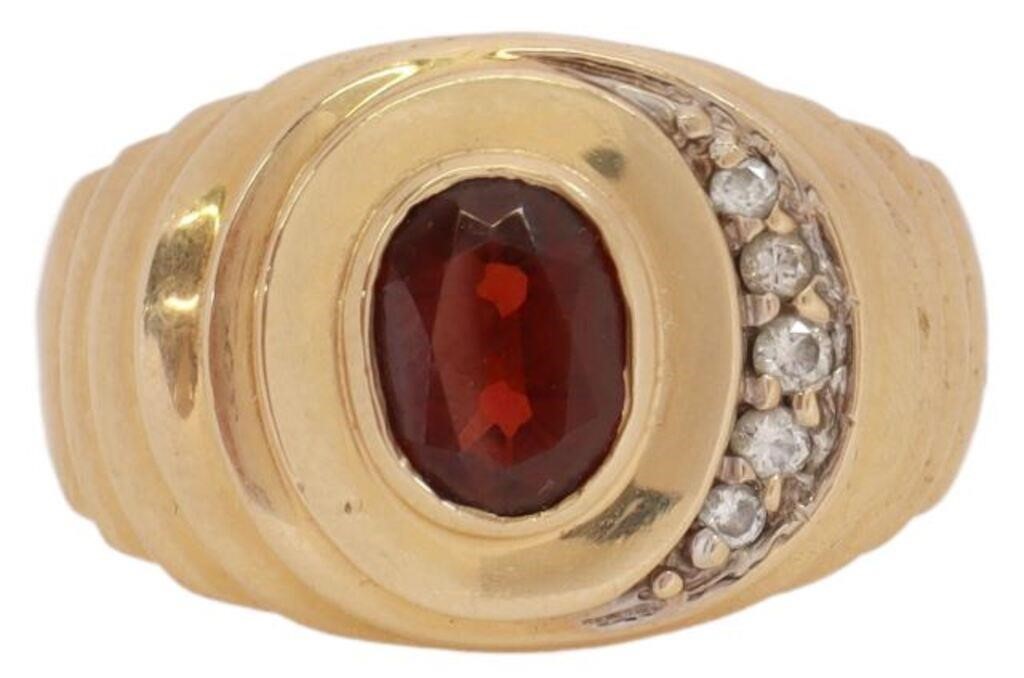 GENT'S 14KT YELLOW GOLD DIAMOND &