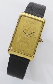 Gents 18K gold Corum ingot wat