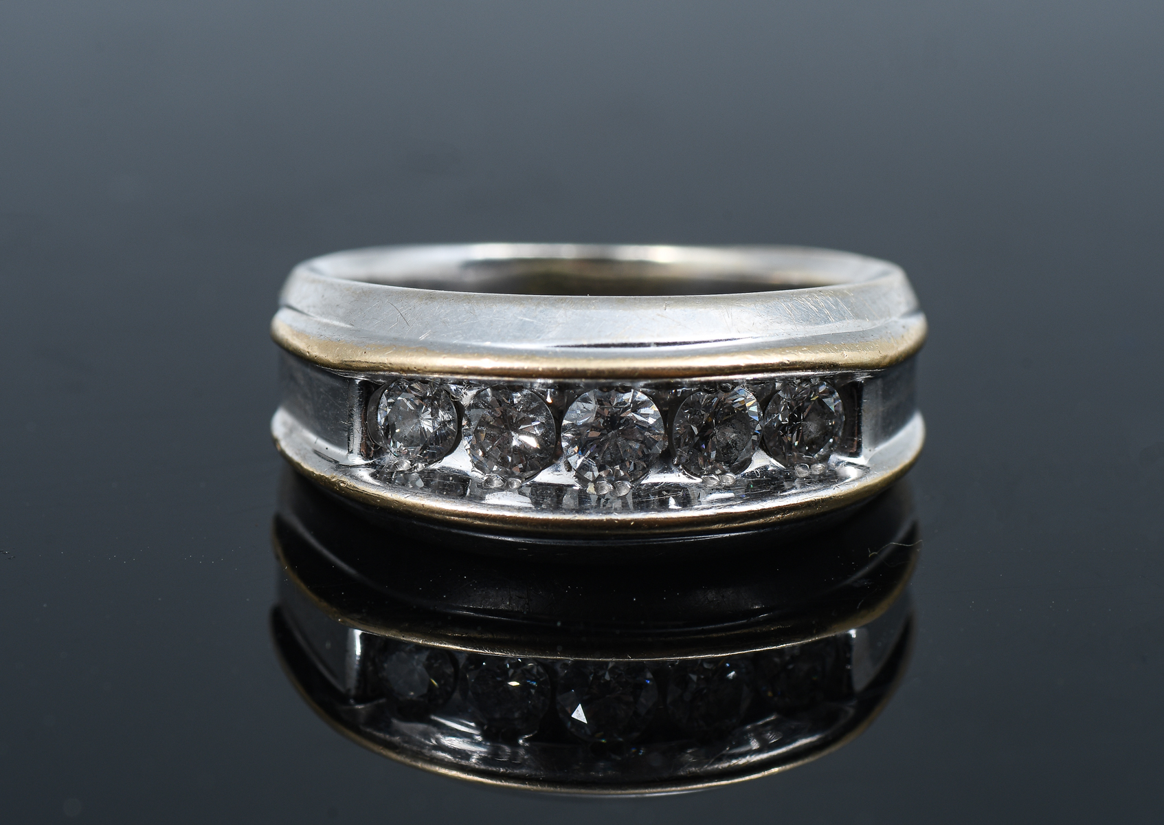 GENTS 2 TONE 14K 1.0 CTW DIAMOND