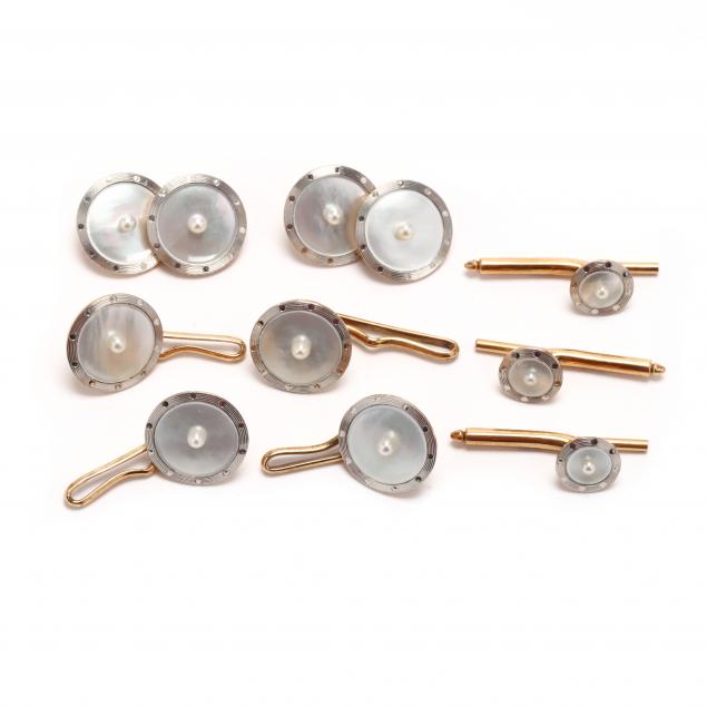 GENT'S ART DECO GOLD, PEARL, AND