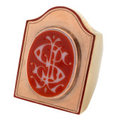 GENT'S CARNELIAN INTAGLIO, 14K