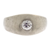 GENT'S DIAMOND, 14K WHITE GOLD