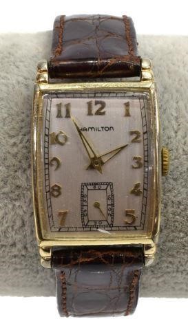 GENTS HAMILTON GOLD FILLED WATCH ON
