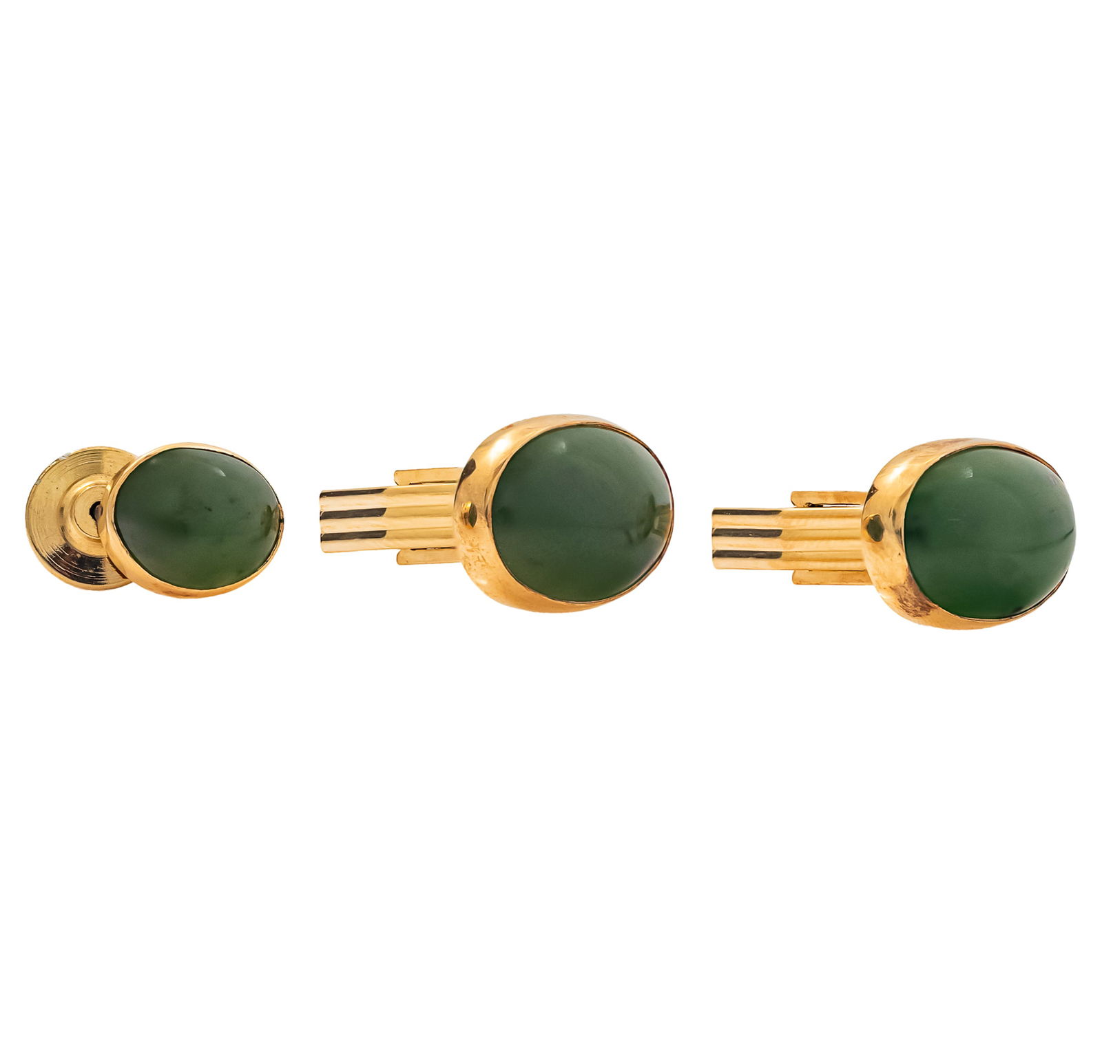 GENT'S NEPHRITE, 14K YELLOW GOLD