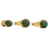 GENT'S NEPHRITE, 14K YELLOW GO