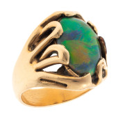 GENT'S OPAL, 14K YELLOW GOLD R