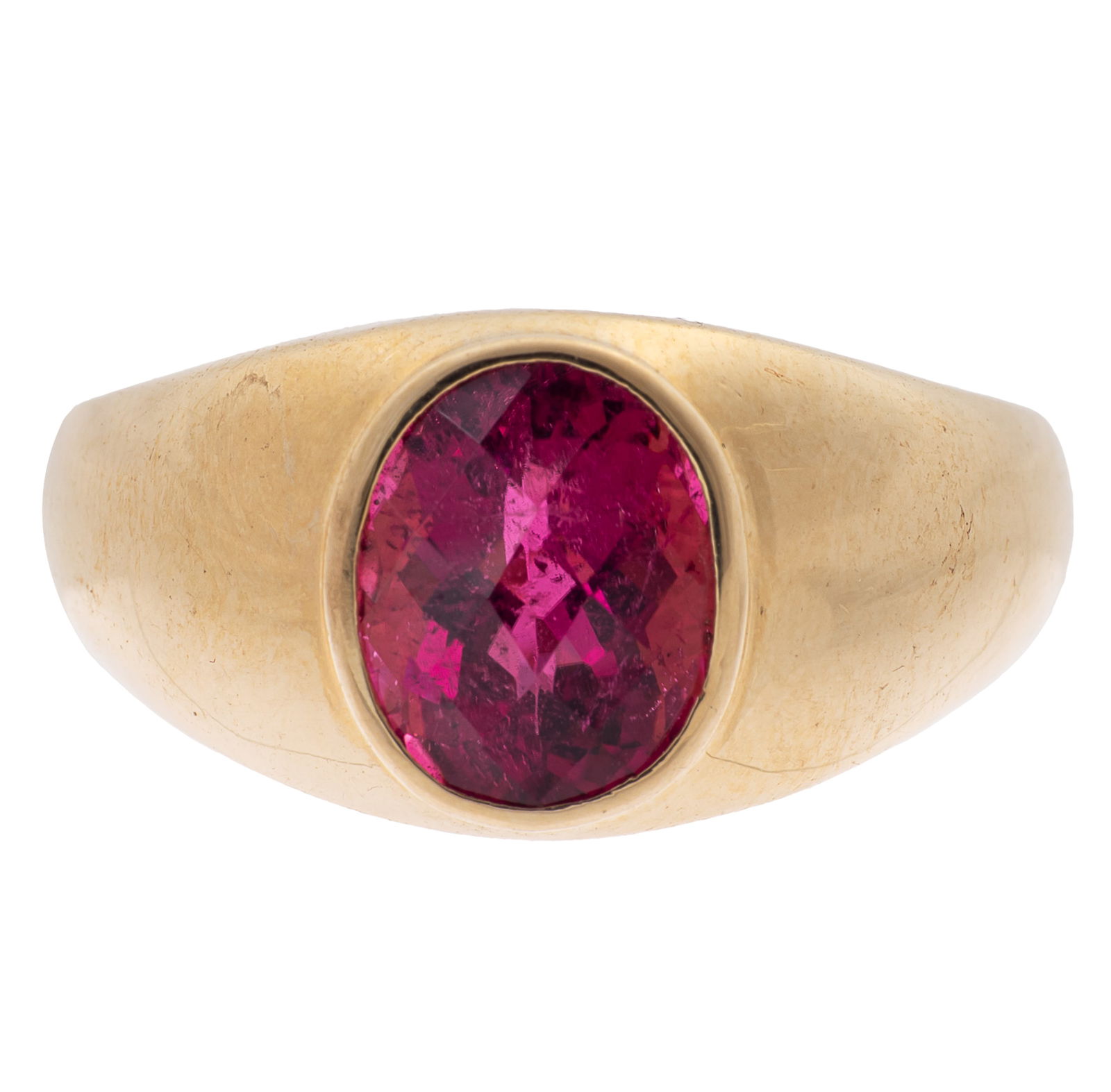 GENT'S RUBELLITE TOURMALINE, 14K