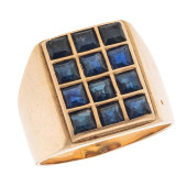 GENT'S SAPPHIRE, 14K YELLOW GO
