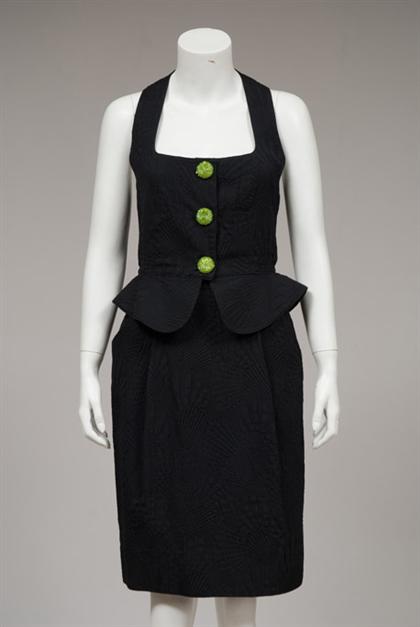 Geoffrey Beene black textured pique