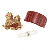Geoffrey Beene Brooch and Two