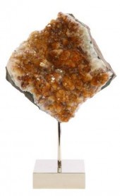 GEOLOGICAL CITRINE CLUSTER ON